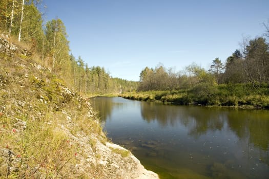 National reserve  Deer Streams The river Serga