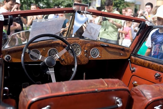 Exhibition of a retro of cars