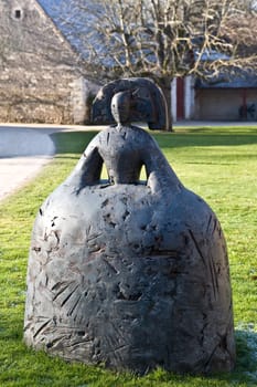 Sculpture in park of Chenonceau 