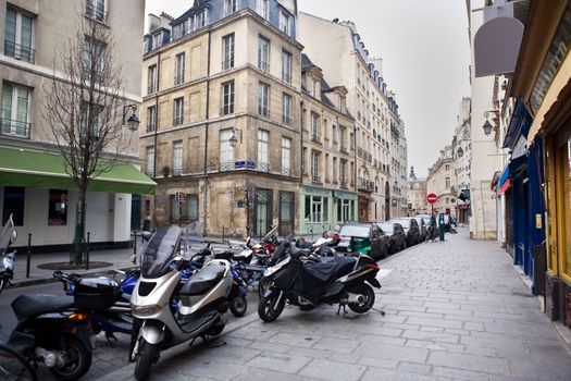 The picture is made in Paris on a during walk on the Jewish quarter