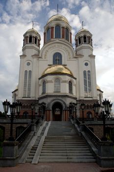 The picture is made in Ekaterinburg on a place of execution of an imperial family of Romanovs