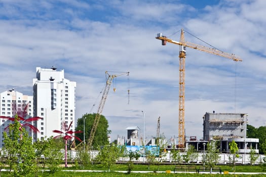 Construction of an apartment house