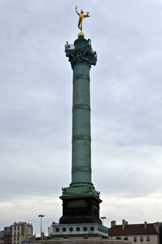 The July column on the area of the Bastile is constructed in 1831