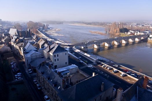 The picture is made from a viewing platform of castle Amboise