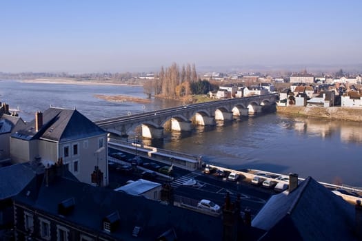 The picture is made from a viewing platform of castle Amboise