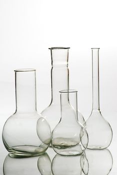 Glass laboratory equipment for science research