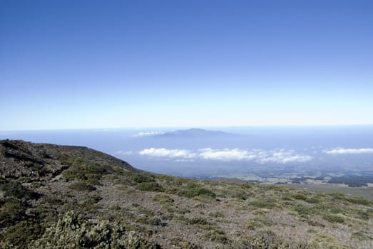 Clouds from a hill side