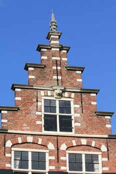 A tradition facade in Haarlem, the Netherlands