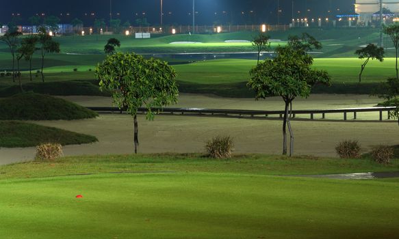 golf court at night