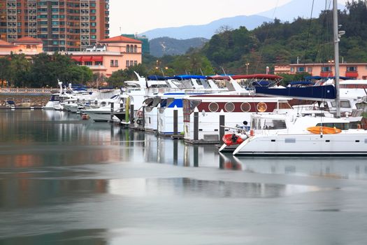 yacht in port