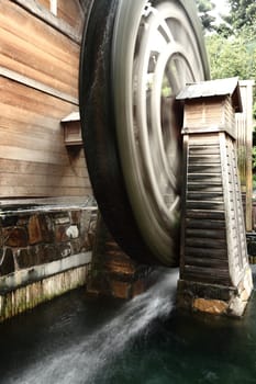 wooden waterwheel