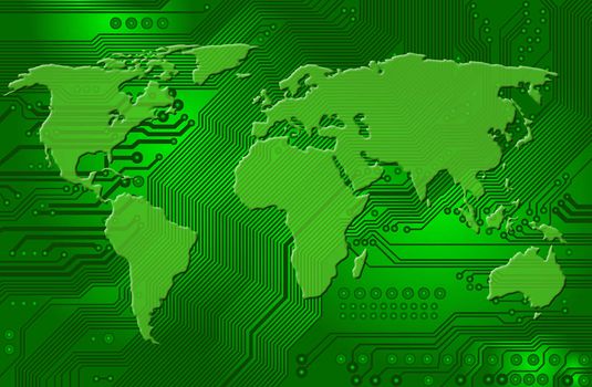 Abstract image - technology abstract - global communication - international internet connectivity