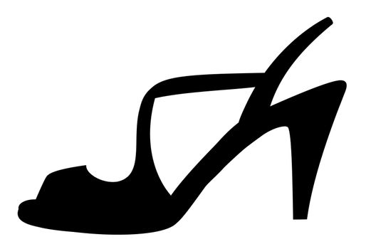 illustrated ladies shoe