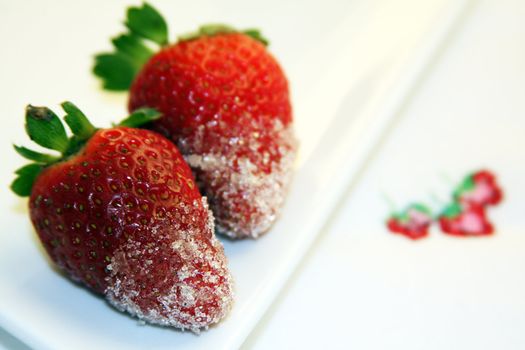 Strawberry with sugar