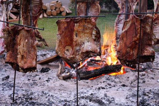 Medieval and rustic barbecue