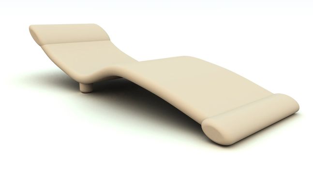 3D rendered Illustration of an roman design sofa. Leather material.
