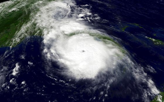 Hurricane Charley Hammers Florida
Date: 08.13.2004
Hurricane Charley makes landfall at 3:45 p.m. (EDT) on Friday, Aug. 13. Maximum sustained winds were near 140 mph with higher gusts. Hurricane force winds extended outward up to 25 miles from the center, and tropical storm force winds extend outward up to 85 miles. The storm cut a swatch across the state.

Image credit: NOAA / yaymicro.com