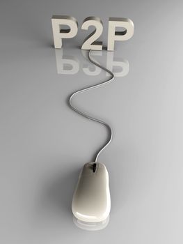 3D rendered Illustration. Peer to peer connection.