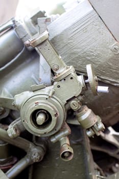 detail of old green mechanism
