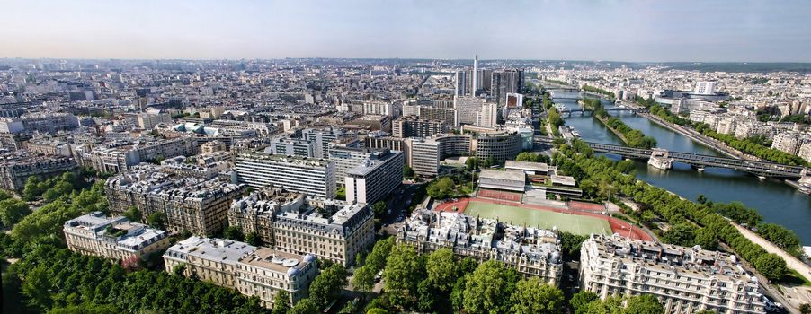 panorama of paris france