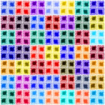 pattern of colored cubes