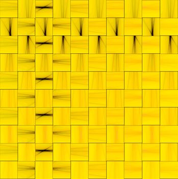 pattern of yellow and gold cubes