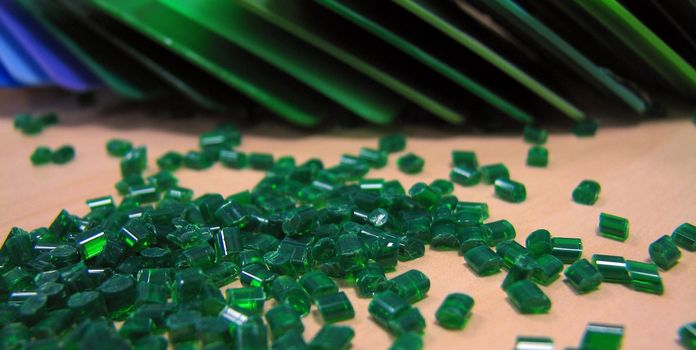 green samples and master batches. plastic industry injection moulding