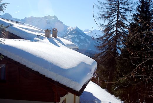 chalet in swiss alps