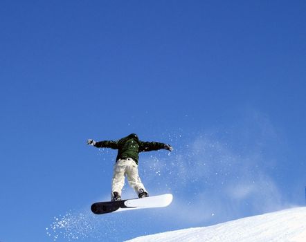 The freestyle on the snowboard