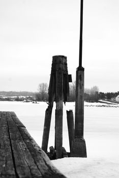 Pier by the lake in Norway