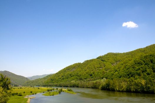 towards the carpathians, in western romania