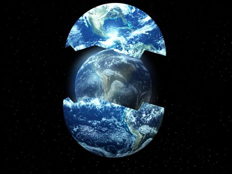 A conceptual image about rebirthing the world.