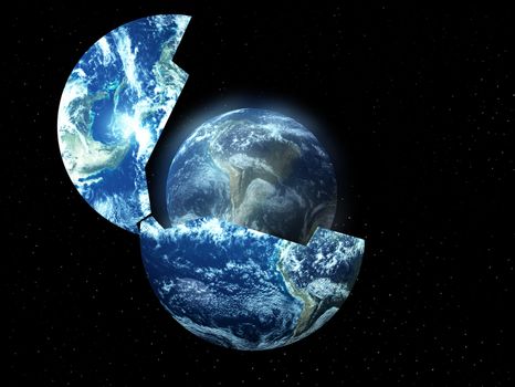 A conceptual image about rebirthing the world.