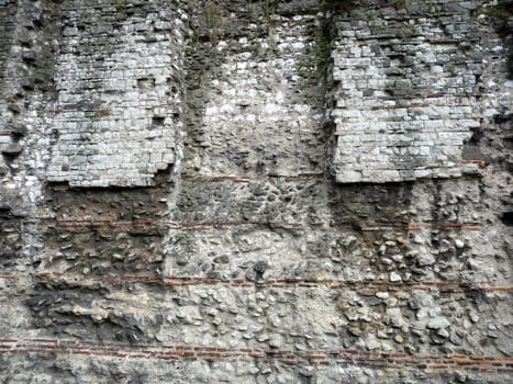 A view of the ancient roman wall that used to surround London.