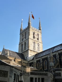 A church located near the river Thames in London.