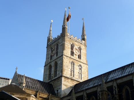 A church located near the river Thames in London.