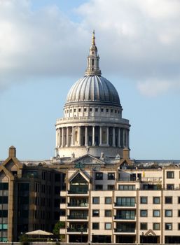 The historic St Paul's cathedral located in central London.
