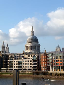 The historic St Paul's cathedral located in central London.

