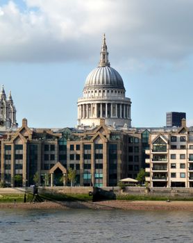 The historic St Paul's cathedral located in central London.
