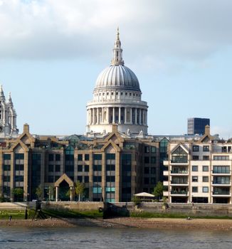 The historic St Paul's cathedral located in central London.

