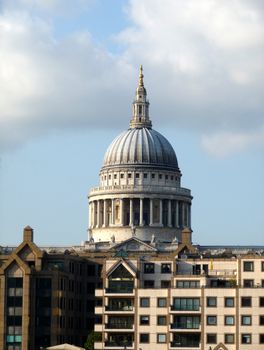 The historic St Paul's cathedral located in central London.
