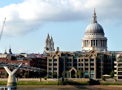 The historic St Paul's cathedral located in central London.
