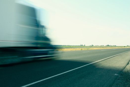 Speeding big truck