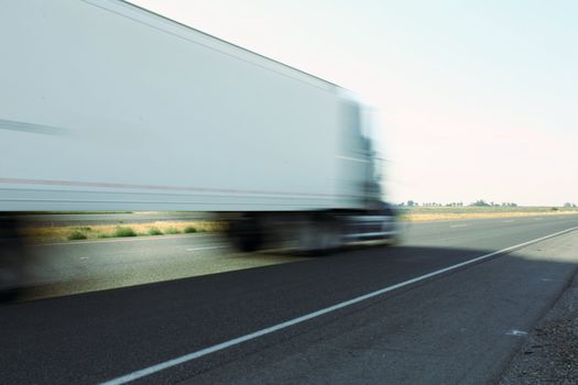Speeding big truck