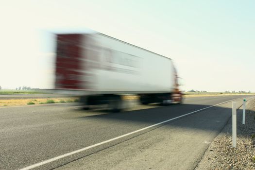 Speeding big truck