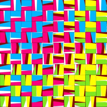 pattern of colored cubes