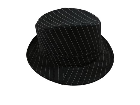 classic  hat black and white pinstriped