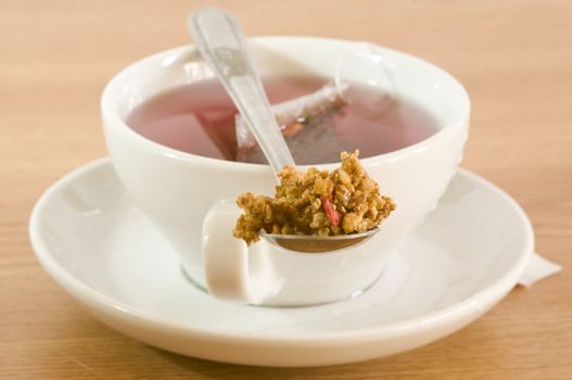 red fruits tea and cereals