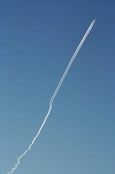 Shot of the flying air plane