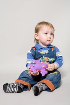 people series: little boy with toy offended
